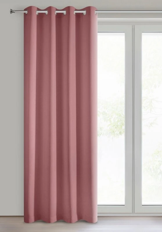 ZASŁONA GOTOWA RITA 140 X 250 CM CIEMNORÓŻOWY