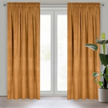 ZASŁONA GOTOWA MELANIE NA TAŚMIE 140 X 270 CM MIODOWY