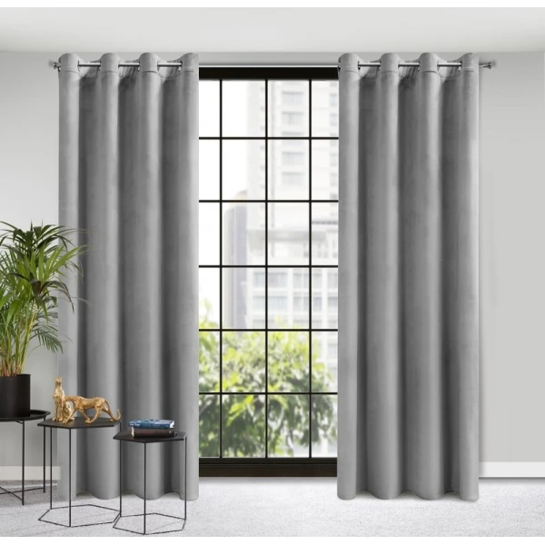 ZASŁONA GOTOWA D91 ROSA 140 X 250 CM STALOWY