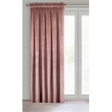 ZASŁONA GOTOWA D91 ROSA NA TAŚMIE 140 X 270 CM CIEMNORÓŻOWY