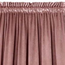ZASŁONA GOTOWA D91 ROSA NA TAŚMIE 140 X 270 CM CIEMNORÓŻOWY