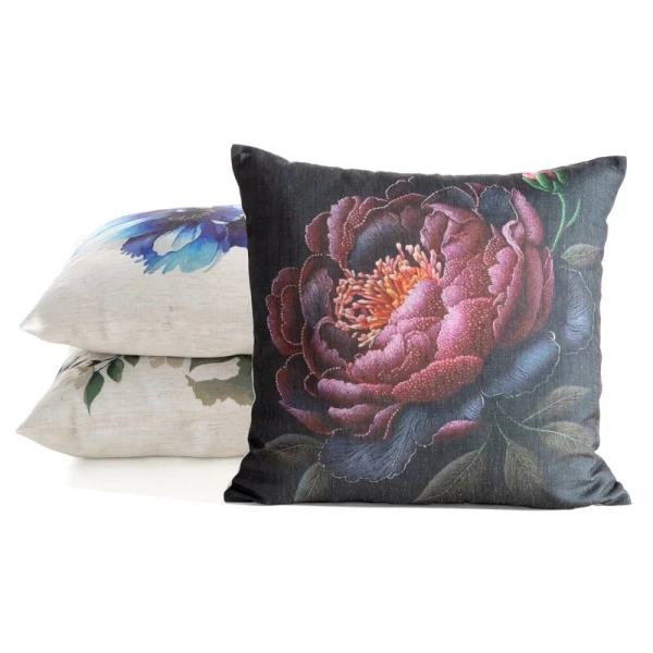 POSZEWKA LEN 54 45 X 45 CM CZARNY