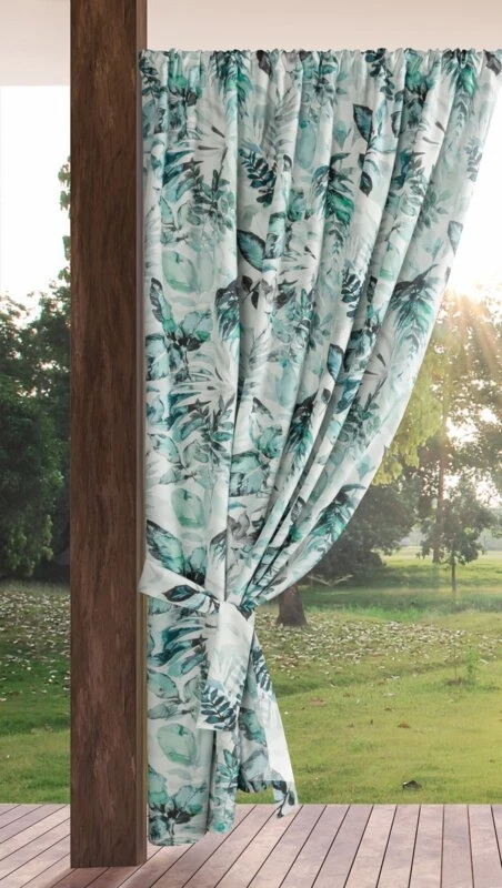 ZASŁONA GOTOWA GARDEN2 NA TAŚMIE 155 X 200 CM BIAŁY