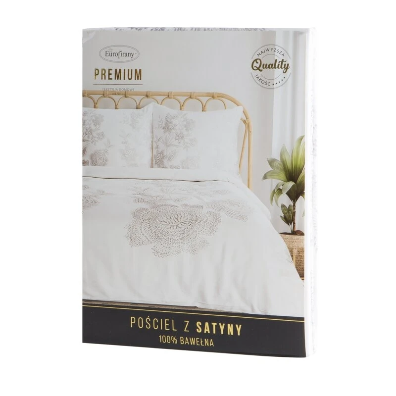 KOMPLET POŚCIELI SATYNOWEJ PREMIUM27 140 X 200 CM BIAŁY