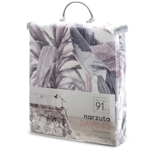 NARZUTA D91 DAVOS2 170 X 210 CM FIOLETOWY