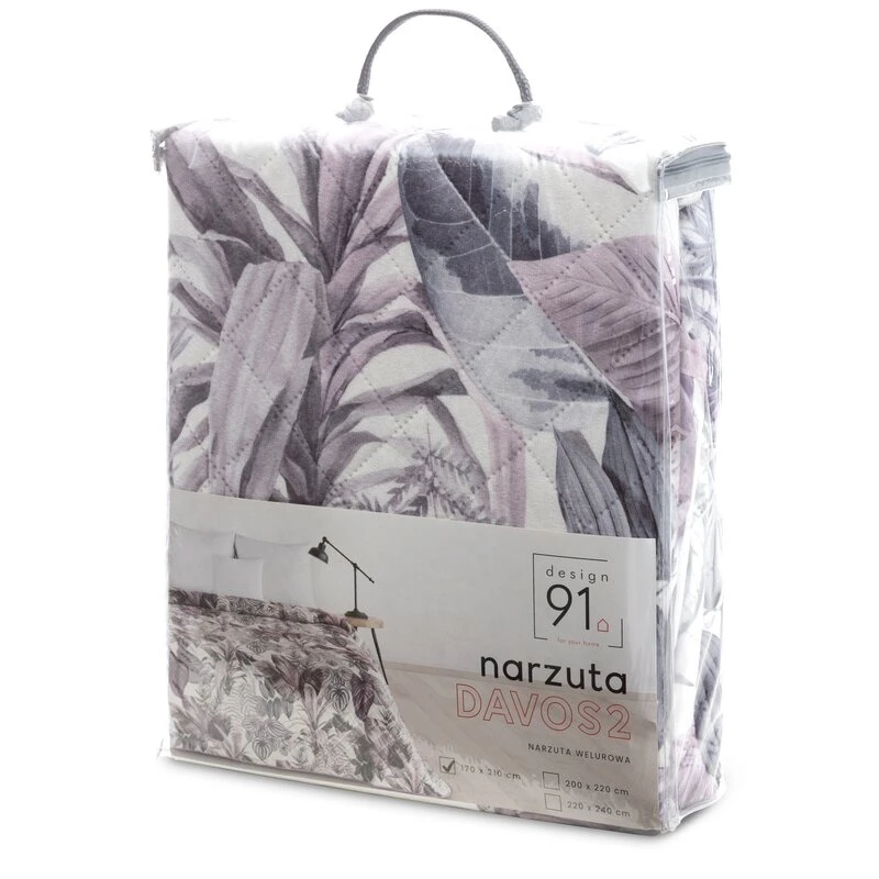 NARZUTA D91 DAVOS2 200 X 220 CM FIOLETOWY