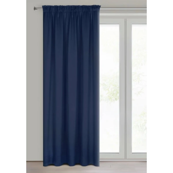 ZASŁONA GOTOWA LOGAN NA TAŚMIE 135 X 270 CM GRANATOWY