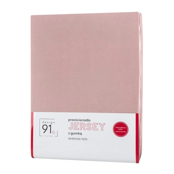 PRZEŚCIERADŁO Z GUMKĄ JERSEY D91 120 X 200 X 25 CM PUDROW