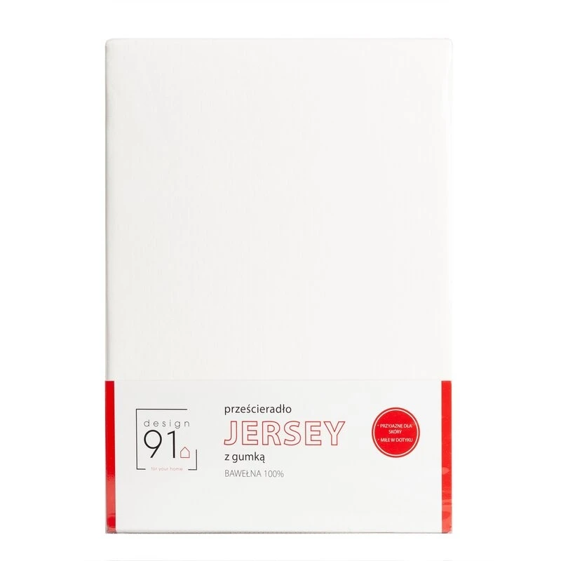 PRZEŚCIERADŁO Z GUMKĄ JERSEY D91 120 X 200 X 25 CM KREMOW