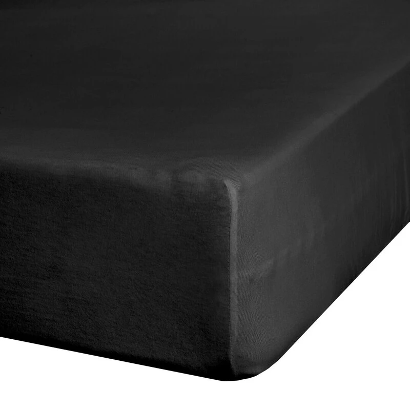 PRZEŚCIERADŁO JERSEY3 240 X 220 X 30 CM CZARNY