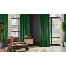 ZASŁONA GOTOWA D91 ROSA NA TAŚMIE 140 X 270 CM CIEMNOZIELONY ZASŁONA GOTOWA D91 ROSA NA TAŚMIE 140 X 270 CM CIEMNOZIELONY