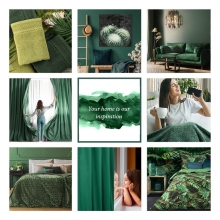 ZASŁONA GOTOWA D91 ROSA NA TAŚMIE 140 X 270 CM CIEMNOZIELONY ZASŁONA GOTOWA D91 ROSA NA TAŚMIE 140 X 270 CM CIEMNOZIELONY