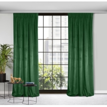 ZASŁONA GOTOWA D91 ROSA NA TAŚMIE 140 X 270 CM CIEMNOZIELONY ZASŁONA GOTOWA D91 ROSA NA TAŚMIE 140 X 270 CM CIEMNOZIELONY