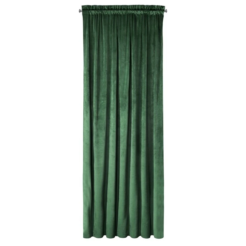 ZASŁONA GOTOWA D91 ROSA NA TAŚMIE 140 X 270 CM CIEMNOZIELO