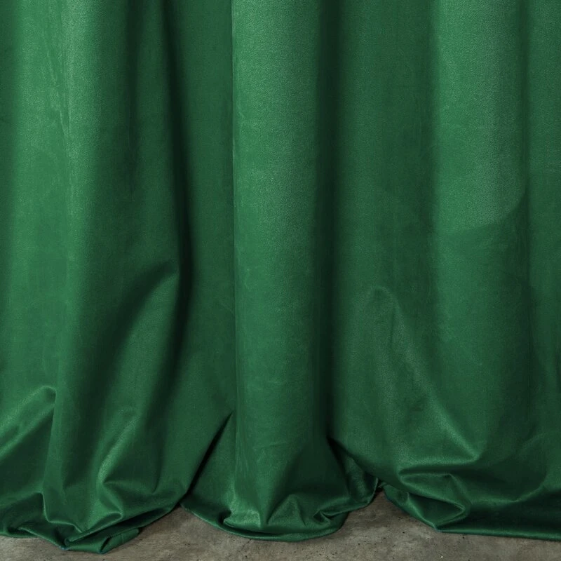 ZASŁONA GOTOWA D91 ROSA NA TAŚMIE 140 X 270 CM CIEMNOZIELO