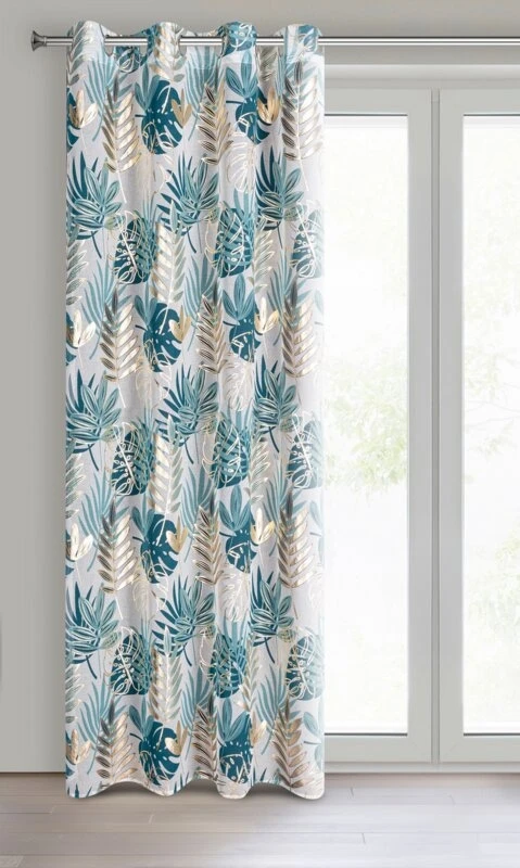 ZASŁONA GOTOWA KERI 140 X 250 CM TURKUSOWY