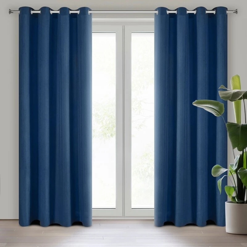 ZASŁONA GOTOWA RITA 140 X 250 CM CIEMNONIEBIESKI