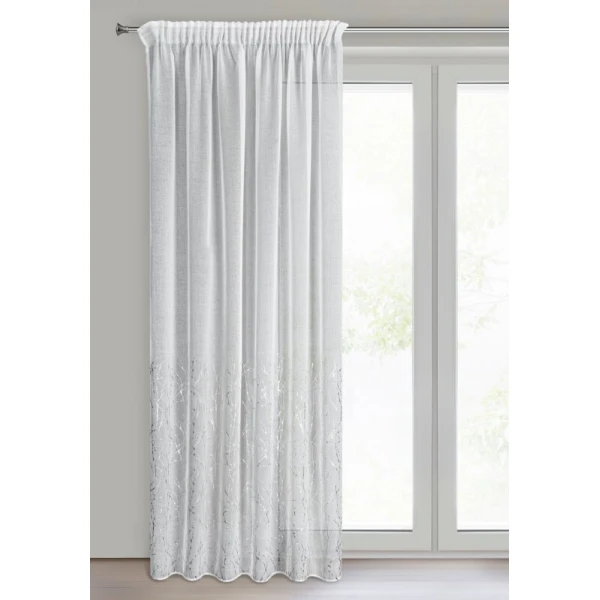 FIRANA GOTOWA MELIA NA TAŚMIE 140 X 270 CM BIAŁY