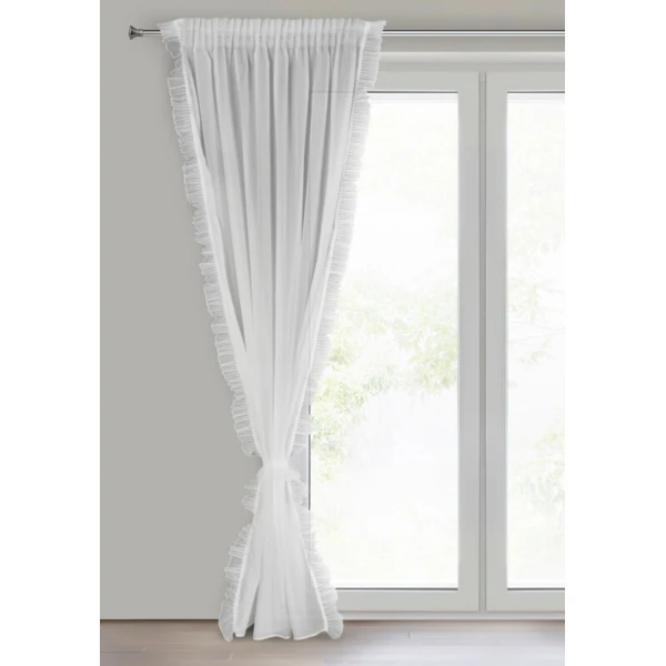 FIRANA GOTOWA KAREN NA TAŚMIE 140 X 270 CM BIAŁY