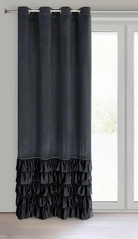 ZASŁONA GOTOWA CARLI 140 X 250 CM CZARNY