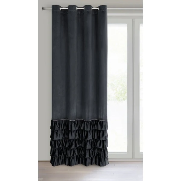 ZASŁONA GOTOWA CARLI 140 X 250 CM CZARNY