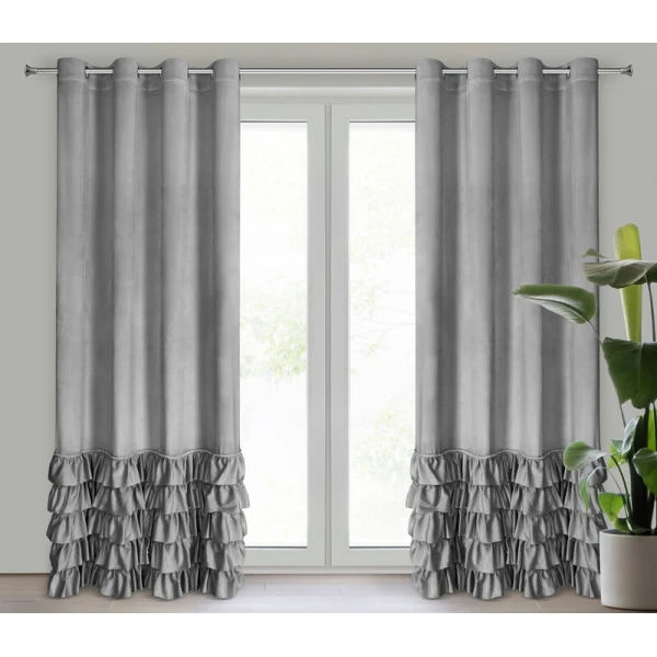 ZASŁONA GOTOWA CARLI 140 X 250 CM SREBRNY
