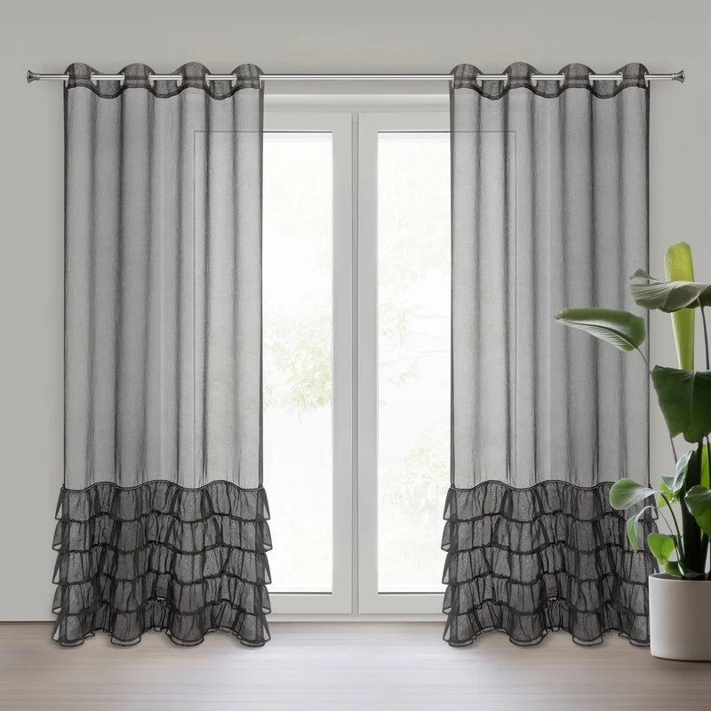 FIRANA GOTOWA CARLI 140 X 250 CM CZARNY