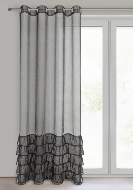 FIRANA GOTOWA CARLI 140 X 250 CM CZARNY
