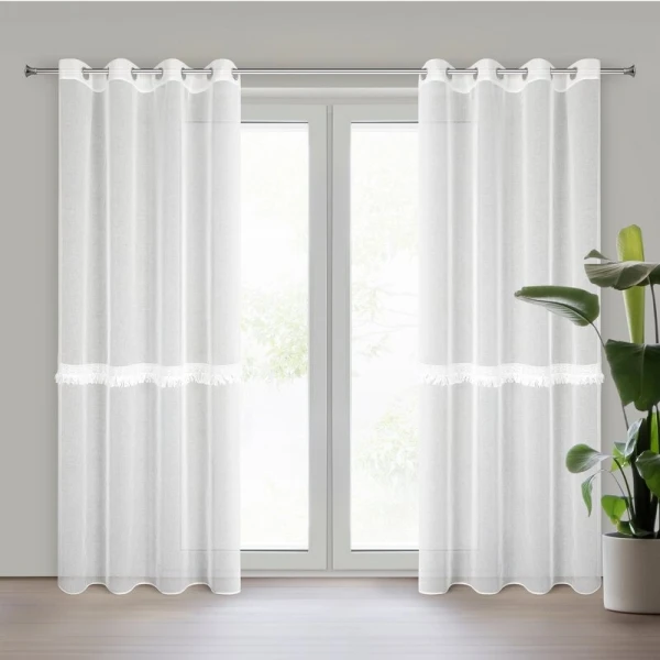 FIRANA GOTOWA ROXANA 140 X 250 CM BIAŁY