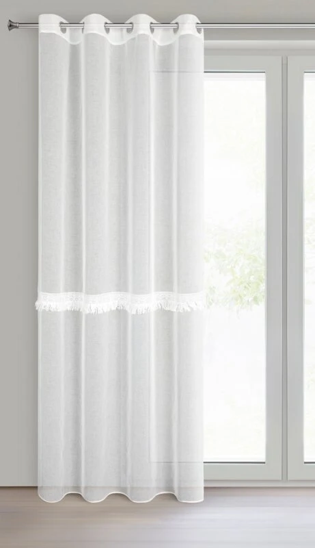 FIRANA GOTOWA ROXANA 140 X 250 CM BIAŁY