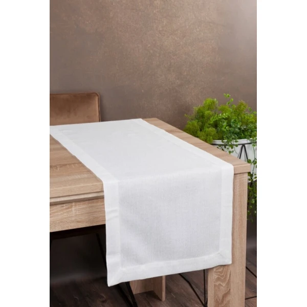 OBRUS STELLA 2 40 X 180 CM BIAŁY