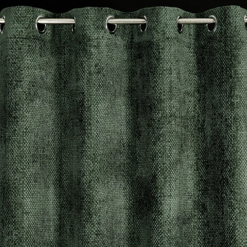 ZASŁONA GOTOWA ALETA 135 X 250 CM CIEMNOZIELONY