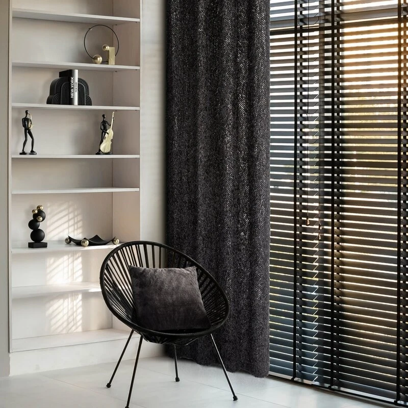 ZASŁONA GOTOWA MARION 1 140 X 250 CM CZARNY