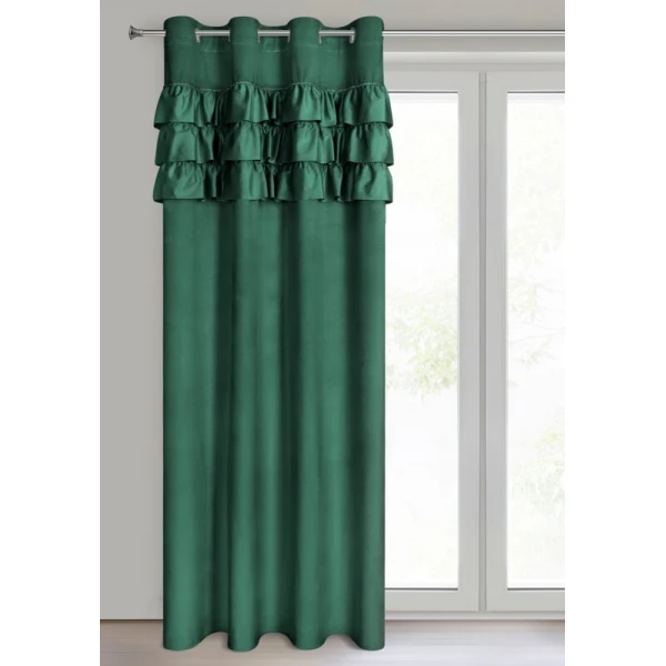 ZASŁONA GOTOWA SAMI 140 X 250 CM CIEMNOZIELONY