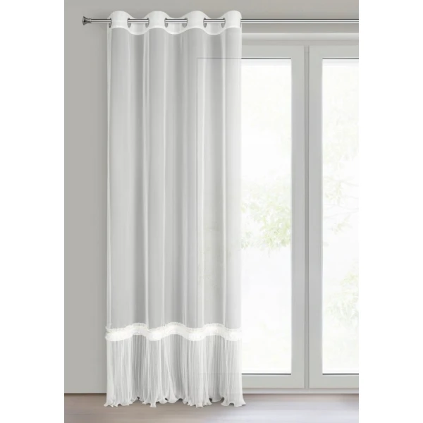 FIRANA GOTOWA MEGAN 140 X 250 CM BIAŁY