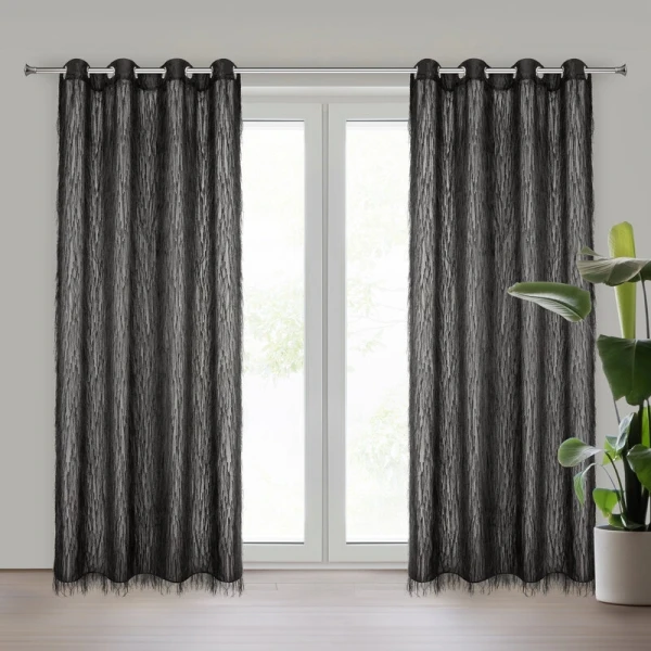 ZASŁONA GOTOWA AURORA 140 X 250 CM CZARNY