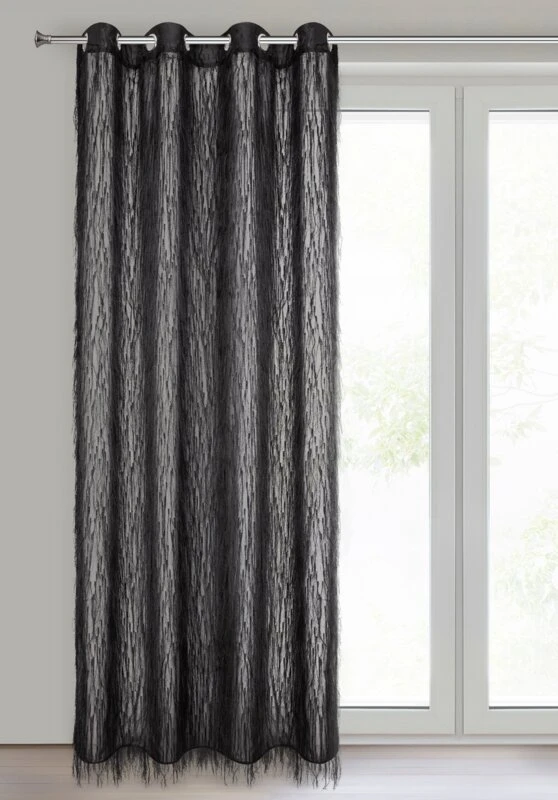 ZASŁONA GOTOWA AURORA 140 X 250 CM CZARNY
