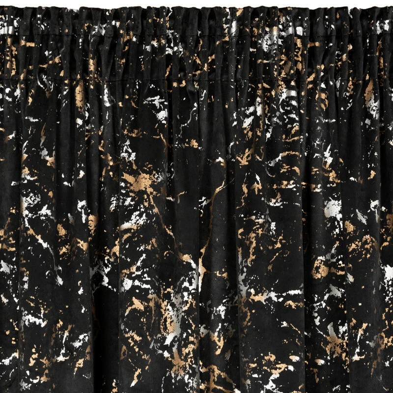 ZASŁONA GOTOWA DORI NA TAŚMIE 140 X 270 CM CZARNY