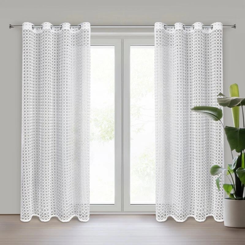 FIRANA GOTOWA CARMEN 140 X 250 CM BIAŁY