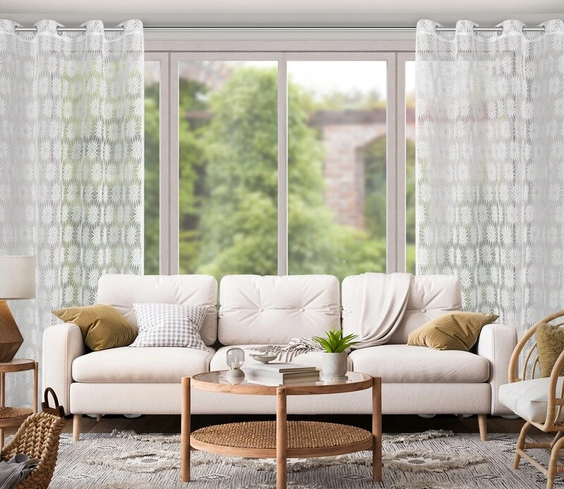 FIRANA GOTOWA ROZI 140 X 250 CM BIAŁY
