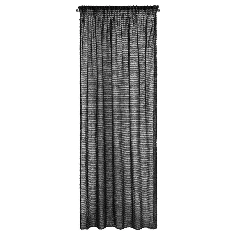 ZASŁONA GOTOWA REINA NA TAŚMIE 135 X 270 CM CZARNY