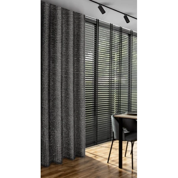 ZASŁONA GOTOWA TIFFANY 135 X 250 CM CZARNY