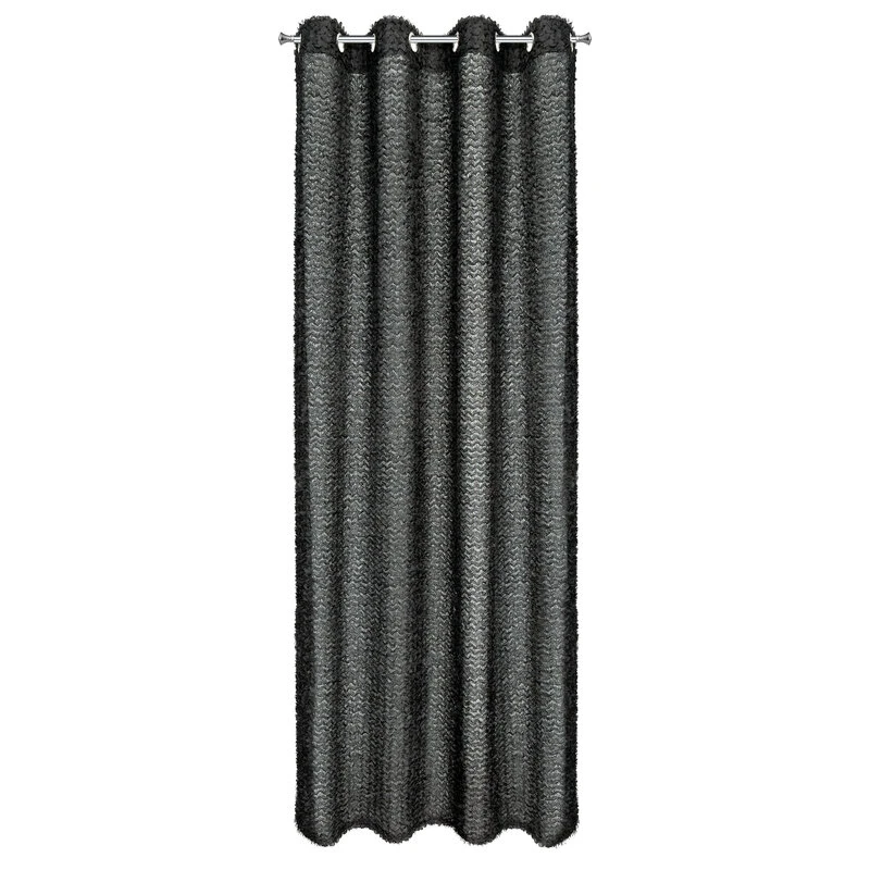 ZASŁONA GOTOWA TIFFANY 135 X 250 CM CZARNY