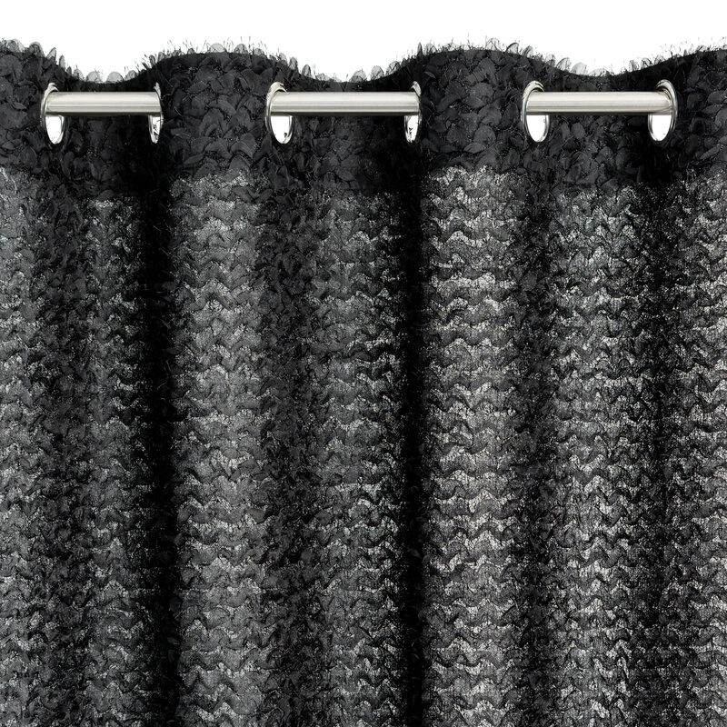 ZASŁONA GOTOWA TIFFANY 135 X 250 CM CZARNY