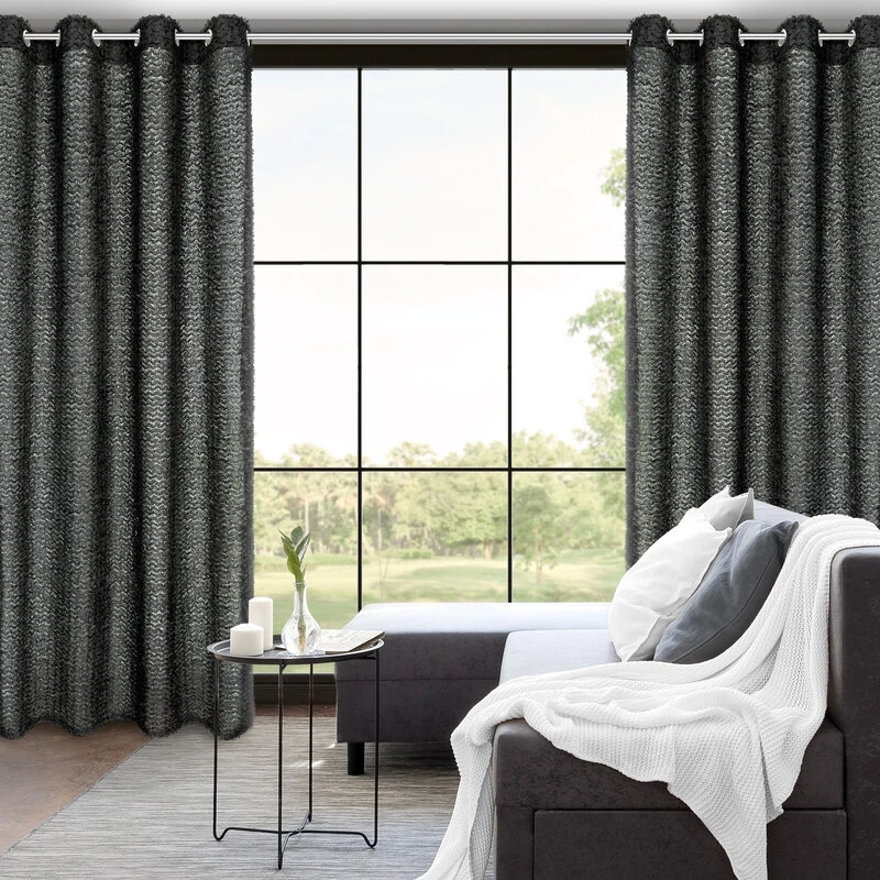 ZASŁONA GOTOWA TIFFANY 135 X 250 CM CZARNY