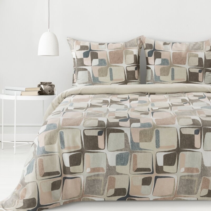 KOMPLET POŚCIELI SATYNOWEJ SPRING 36 220 X 200 CM BEŻOWY KOMPLET POŚCIELI SATYNOWEJ SPRING 36 220 X 200 CM BEŻOWY