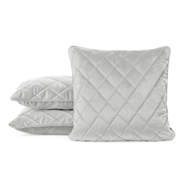 POSZEWKA VELVET 27 45 X 45 CM SREBRNY