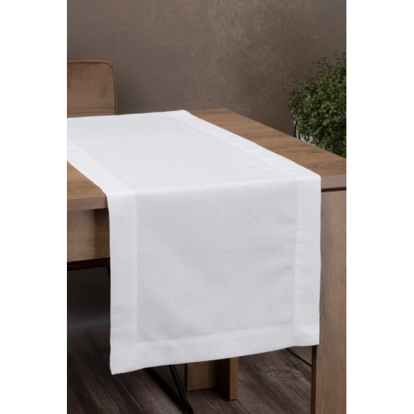 OBRUS ELLEN 40 X 180 CM BIAŁY