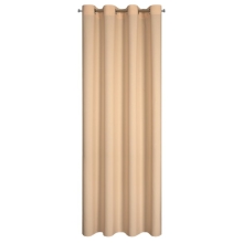 ZASŁONA GOTOWA RITA 140 X 250 CM CIEMNOKREMOWY