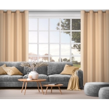 ZASŁONA GOTOWA RITA 140 X 250 CM CIEMNOKREMOWY